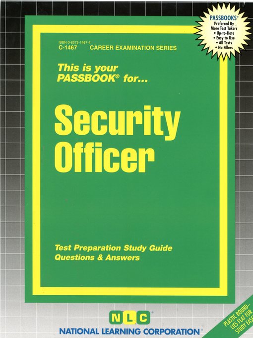 Title details for Security Officer by National Learning Corporation - Available